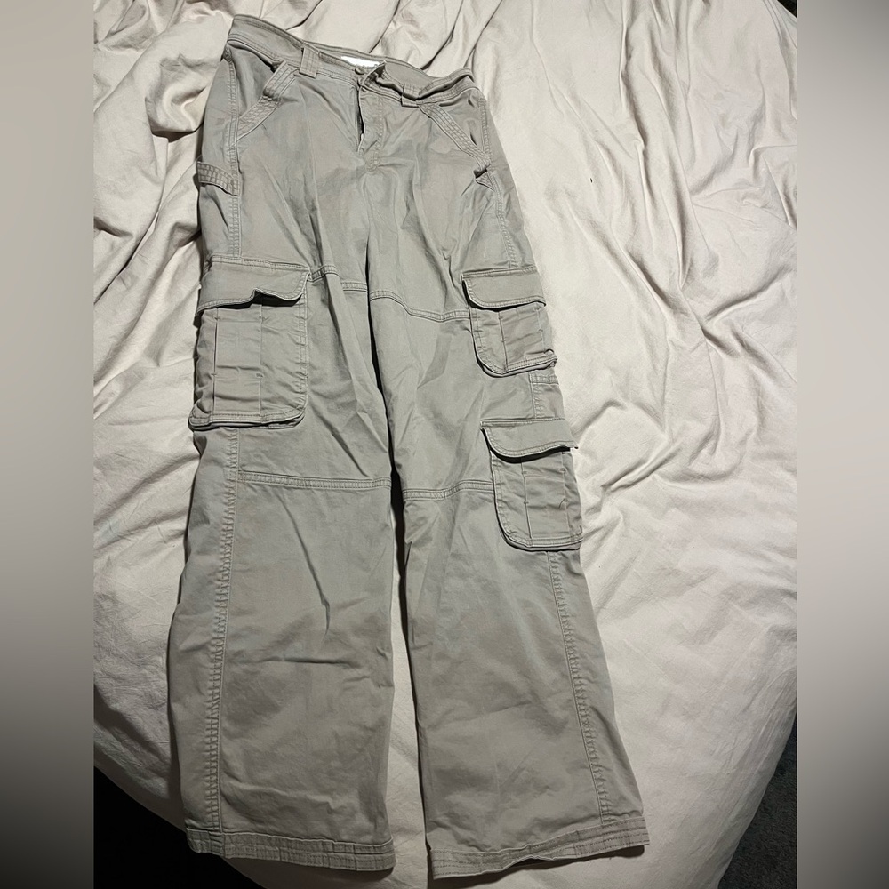 A&F curve love relaxed cargo pants Tan